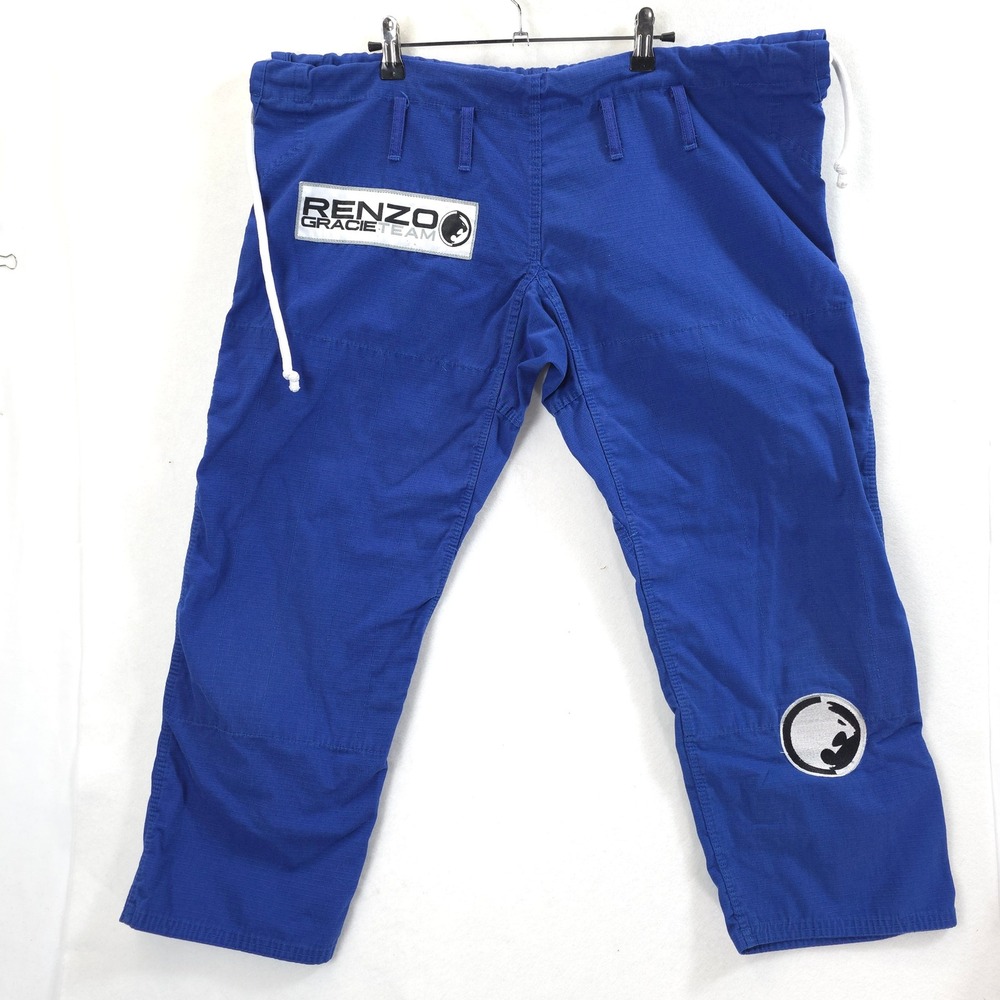 FUJI Renzo Gracie Team BJJ Gi Pants A1 Blue Ripstop Jiu Jitsu Martial Arts